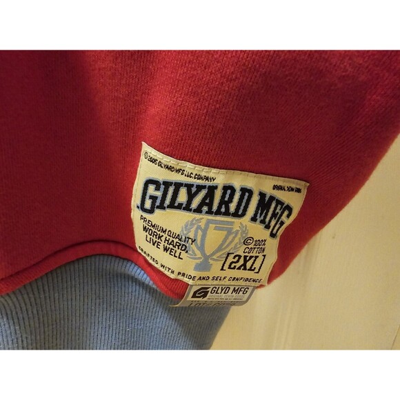 Gilyard Mfg 2XL Red Blue Full Zip Sweatshirt Logo Hip Hop Urban NWT Super Rare - Picture 12 of 17